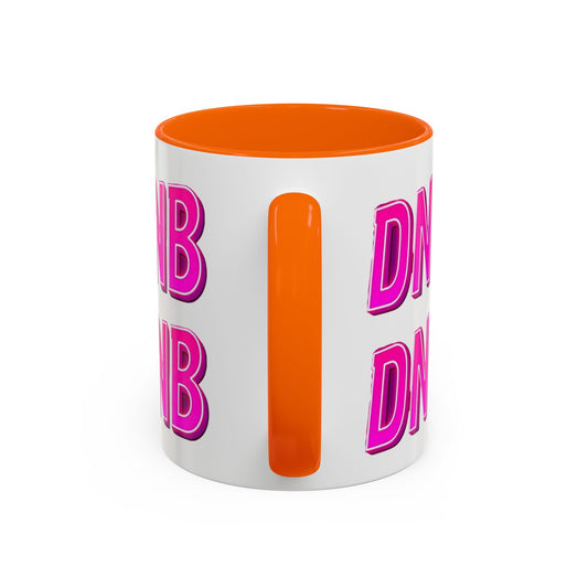 DNB Bold Pink Accent Coffee Mug — Drum & Bass Fan Gift (11/15 oz)