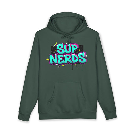 Sup Nerds Hoodie — Retro Graffiti Nerd Pride Pullover
