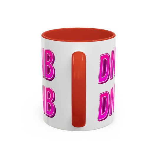 DNB Bold Pink Accent Coffee Mug — Drum & Bass Fan Gift (11/15 oz)