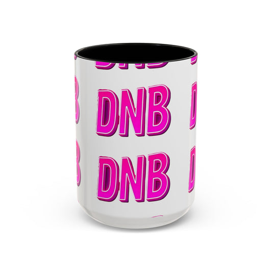 DNB Bold Pink Accent Coffee Mug — Drum & Bass Fan Gift (11/15 oz)