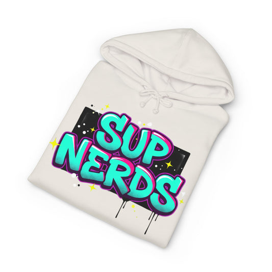 Sup Nerds Hoodie — Retro Graffiti Nerd Pride Pullover