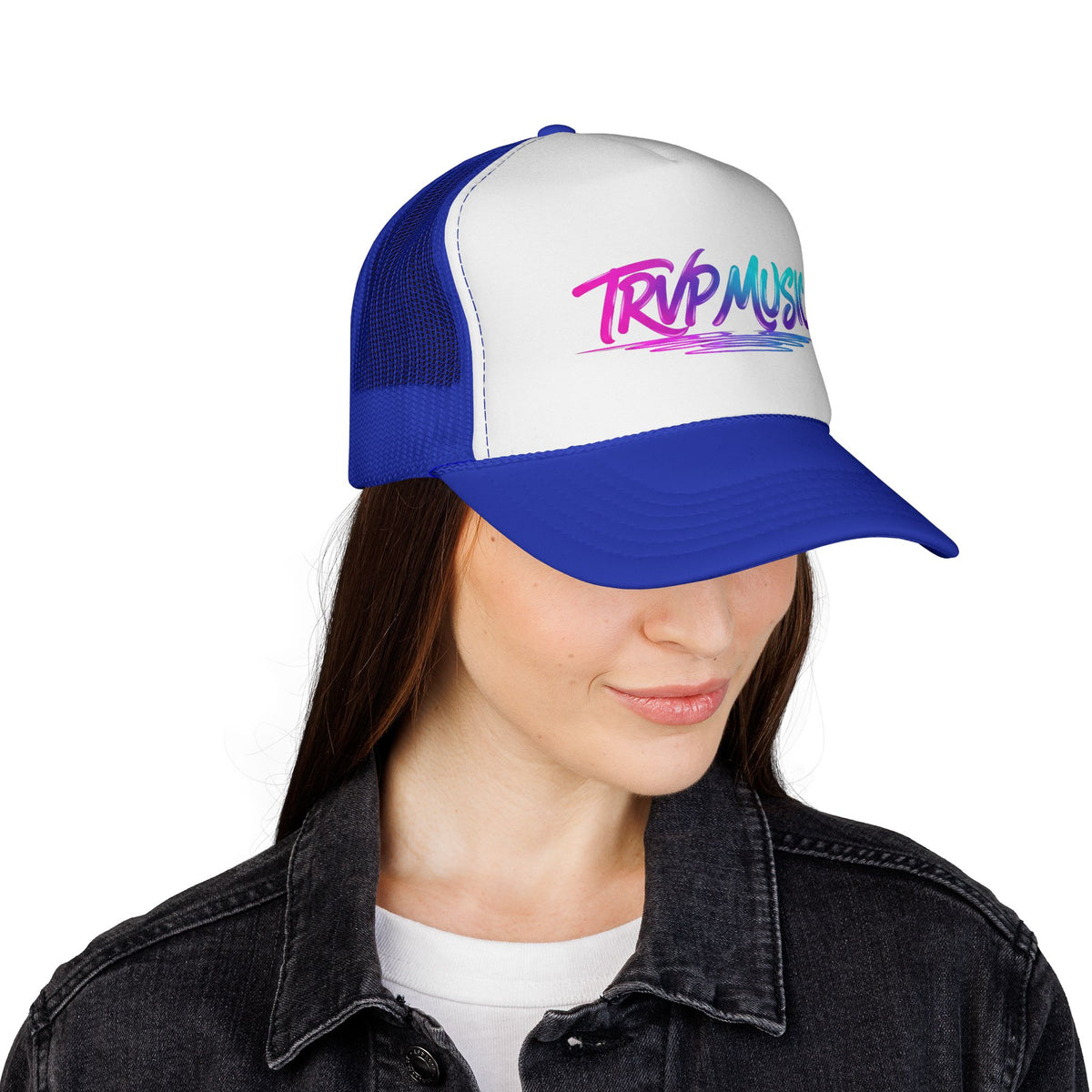 Trucker Cap — 'Trap Music' Retro Brush Logo Snapback
