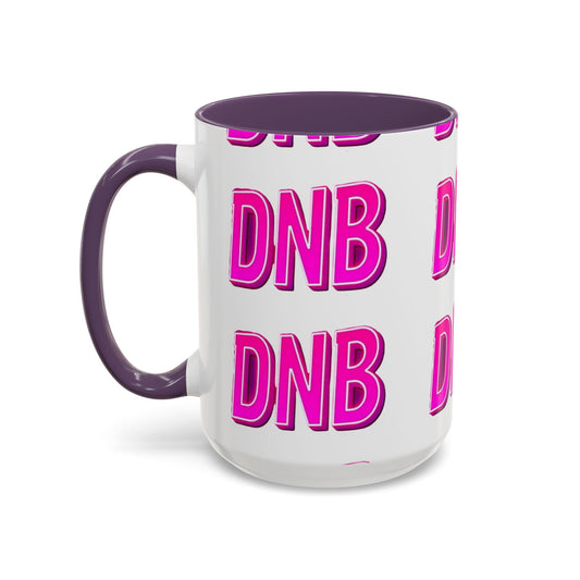 DNB Bold Pink Accent Coffee Mug — Drum & Bass Fan Gift (11/15 oz)