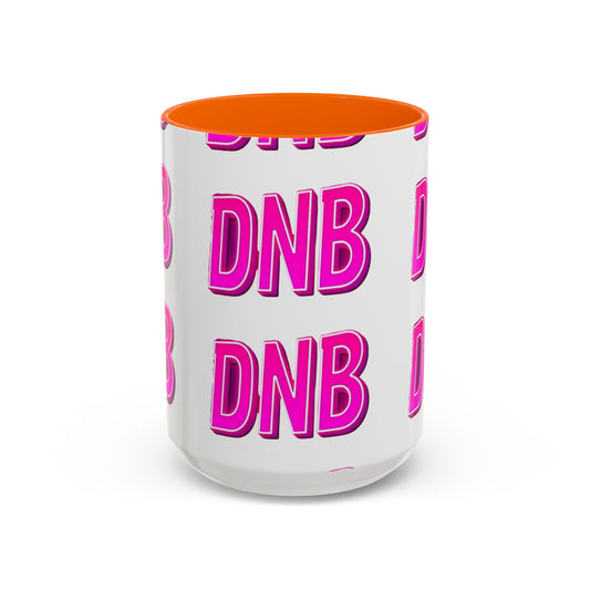 DNB Bold Pink Accent Coffee Mug — Drum & Bass Fan Gift (11/15 oz)