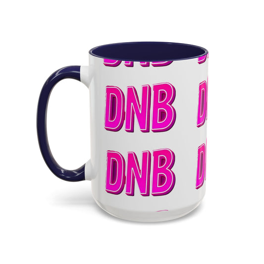 DNB Bold Pink Accent Coffee Mug — Drum & Bass Fan Gift (11/15 oz)