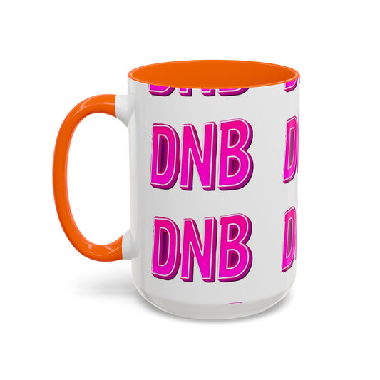 DNB Bold Pink Accent Coffee Mug — Drum & Bass Fan Gift (11/15 oz)