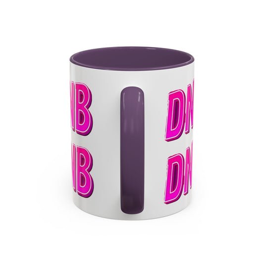 DNB Bold Pink Accent Coffee Mug — Drum & Bass Fan Gift (11/15 oz)