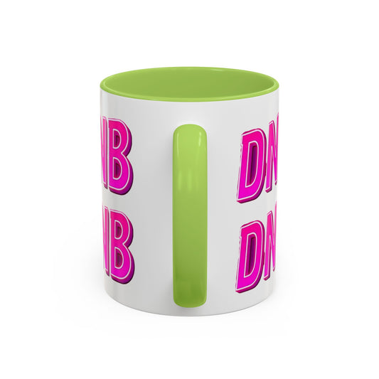DNB Bold Pink Accent Coffee Mug — Drum & Bass Fan Gift (11/15 oz)