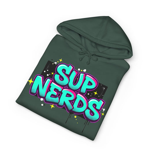 Sup Nerds Hoodie — Retro Graffiti Nerd Pride Pullover