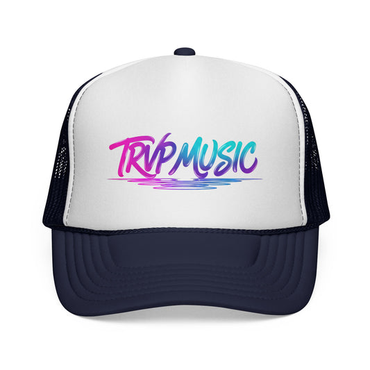 Trucker Cap — 'Trap Music' Retro Brush Logo Snapback