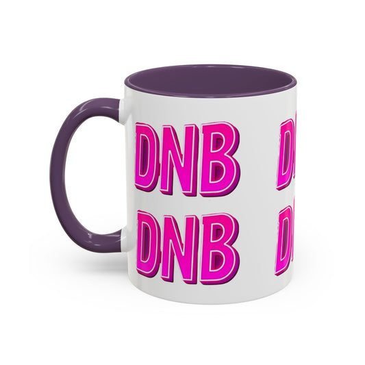 DNB Bold Pink Accent Coffee Mug — Drum & Bass Fan Gift (11/15 oz)