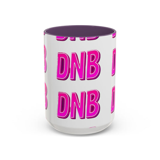 DNB Bold Pink Accent Coffee Mug — Drum & Bass Fan Gift (11/15 oz)
