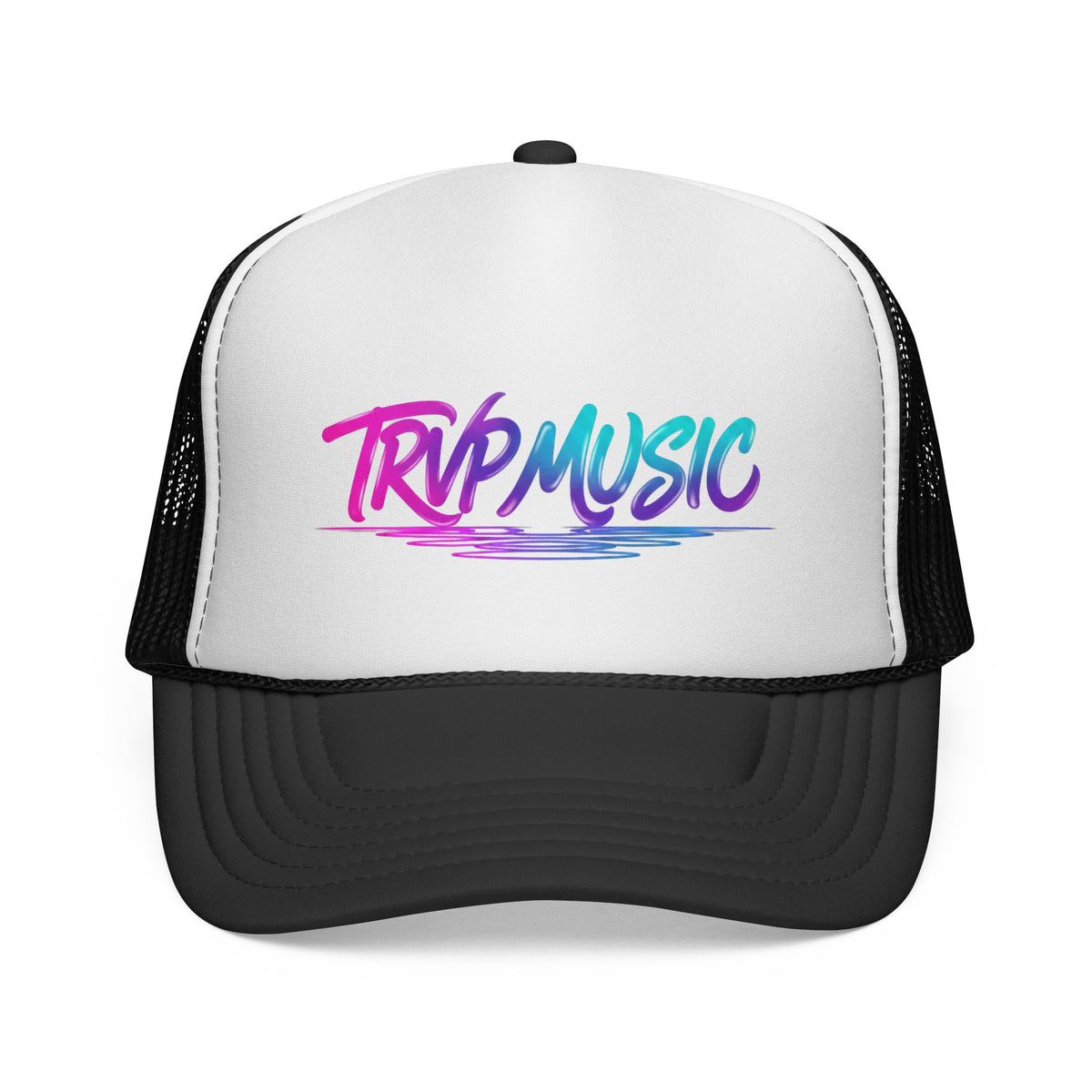 Trucker Cap — 'Trap Music' Retro Brush Logo Snapback