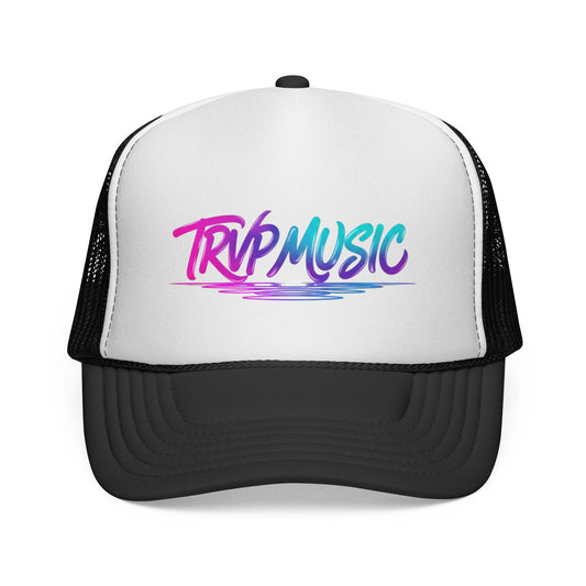 Trucker Cap — 'Trap Music' Retro Brush Logo Snapback