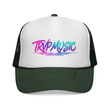 Trucker Cap — 'Trap Music' Retro Brush Logo Snapback