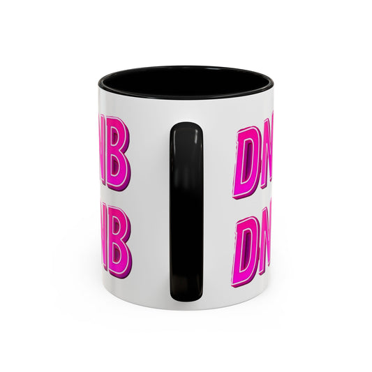DNB Bold Pink Accent Coffee Mug — Drum & Bass Fan Gift (11/15 oz)