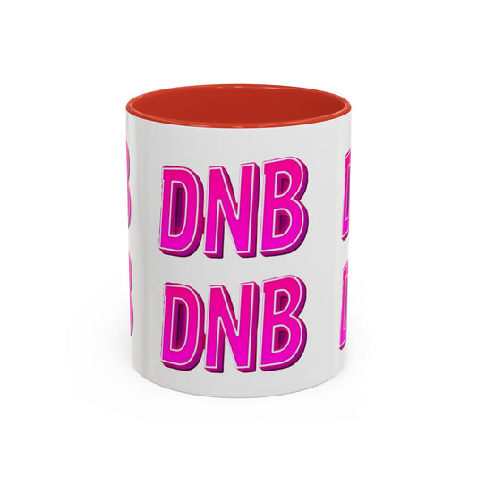 DNB Bold Pink Accent Coffee Mug — Drum & Bass Fan Gift (11/15 oz)