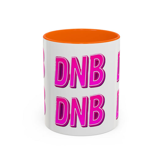 DNB Bold Pink Accent Coffee Mug — Drum & Bass Fan Gift (11/15 oz)