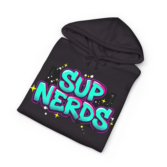 Sup Nerds Hoodie — Retro Graffiti Nerd Pride Pullover