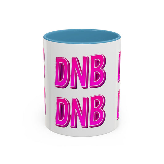DNB Bold Pink Accent Coffee Mug — Drum & Bass Fan Gift (11/15 oz)