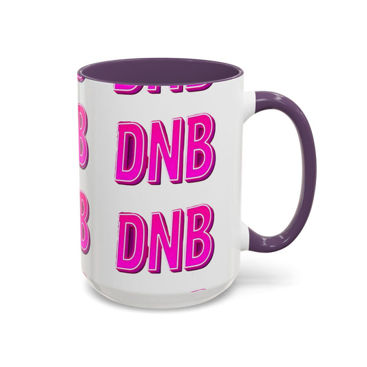 DNB Bold Pink Accent Coffee Mug — Drum & Bass Fan Gift (11/15 oz)