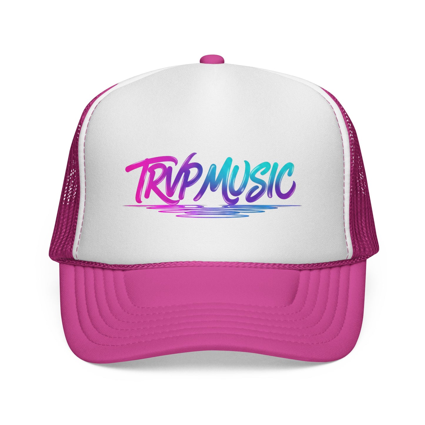 Trucker Cap — 'Trap Music' Retro Brush Logo Snapback