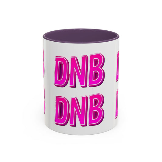 DNB Bold Pink Accent Coffee Mug — Drum & Bass Fan Gift (11/15 oz)
