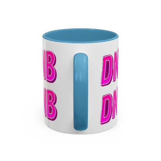 DNB Bold Pink Accent Coffee Mug — Drum & Bass Fan Gift (11/15 oz)