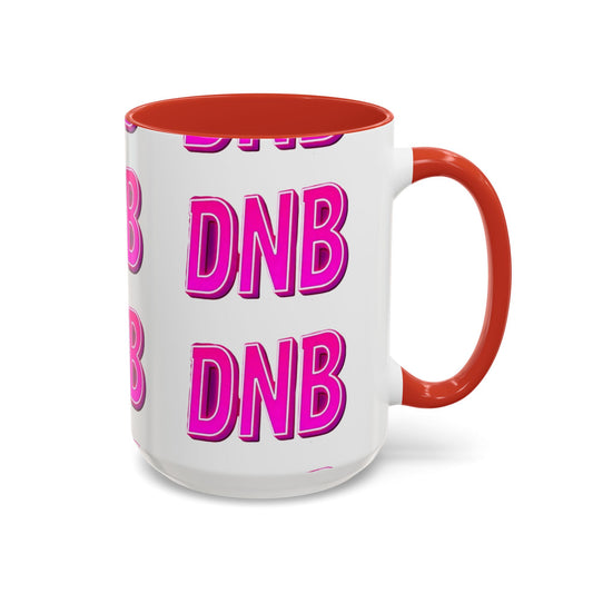 DNB Bold Pink Accent Coffee Mug — Drum & Bass Fan Gift (11/15 oz)