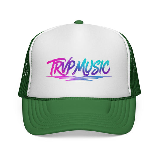 Trucker Cap — 'Trap Music' Retro Brush Logo Snapback