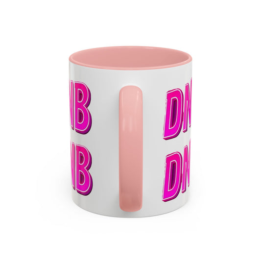 DNB Bold Pink Accent Coffee Mug — Drum & Bass Fan Gift (11/15 oz)