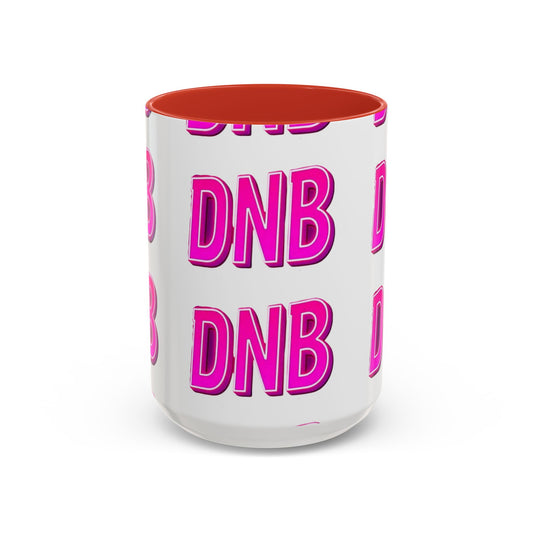 DNB Bold Pink Accent Coffee Mug — Drum & Bass Fan Gift (11/15 oz)