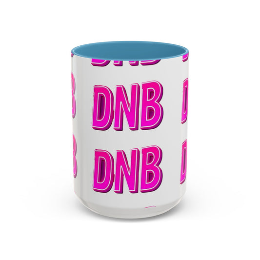 DNB Bold Pink Accent Coffee Mug — Drum & Bass Fan Gift (11/15 oz)