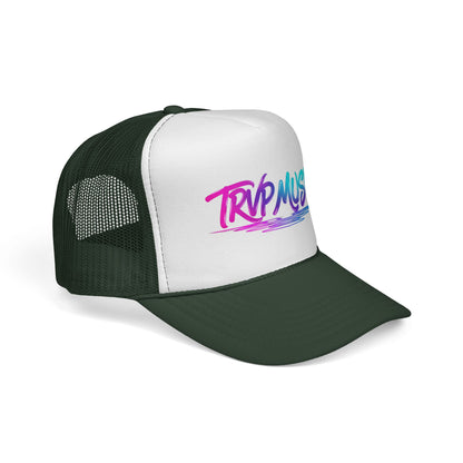 Trucker Cap — 'Trap Music' Retro Brush Logo Snapback