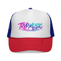 Trucker Cap — 'Trap Music' Retro Brush Logo Snapback