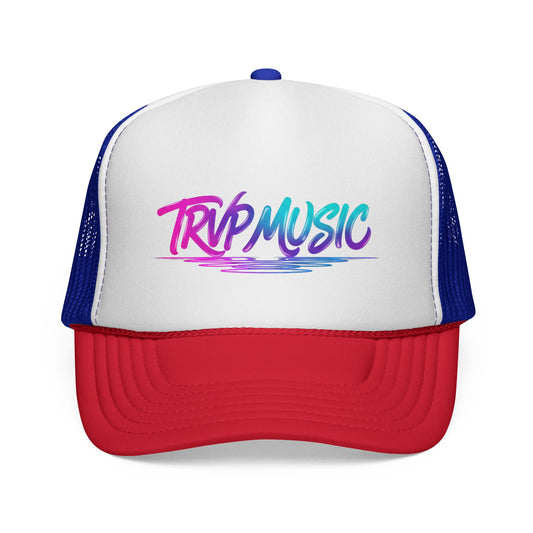 Trucker Cap — 'Trap Music' Retro Brush Logo Snapback
