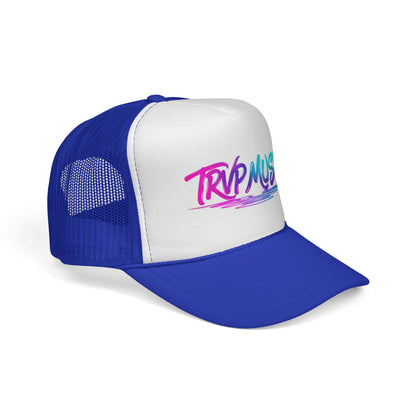 Trucker Cap — 'Trap Music' Retro Brush Logo Snapback