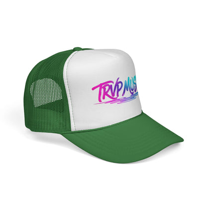 Trucker Cap — 'Trap Music' Retro Brush Logo Snapback