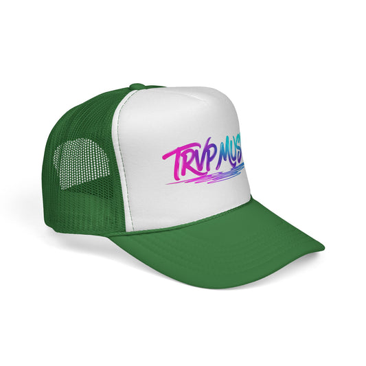 Trucker Cap — 'Trap Music' Retro Brush Logo Snapback