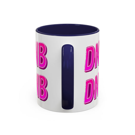 DNB Bold Pink Accent Coffee Mug — Drum & Bass Fan Gift (11/15 oz)