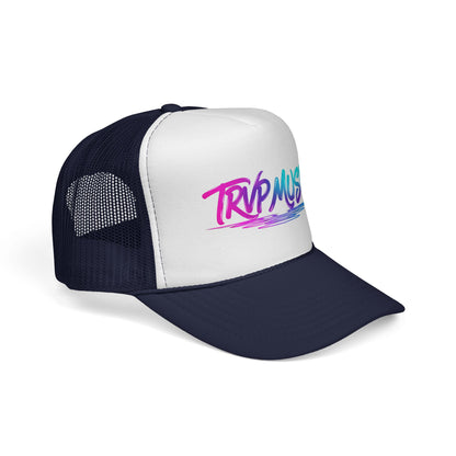 Trucker Cap — 'Trap Music' Retro Brush Logo Snapback